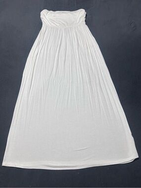 Strapless White Maxi Dress